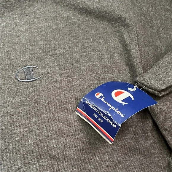 Champion Men's Dark Gray Short Sleeve Tee - Picture 2 of 10